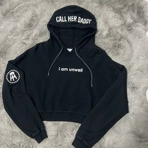 Call her daddy cropped barstools hoodie